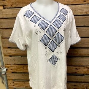 short-sleeve shirt by alfred dunner